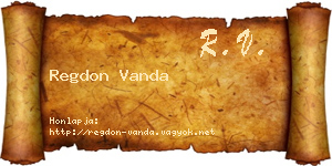Regdon Vanda névjegykártya